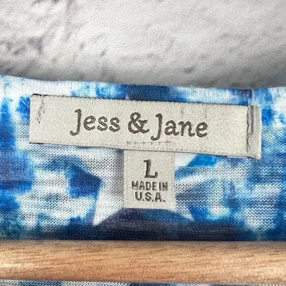 Jess & Jane Womens L Boho Artsy Eclectic Indie USA Rhinestone Star Tunic Top - Picture 8 of 12